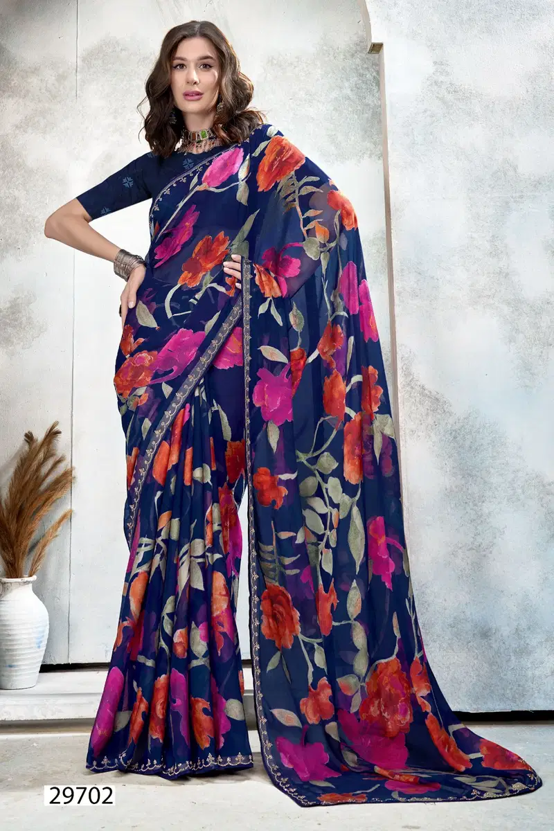 Manika Vol 2 By Vallabhi Swarovski Work Designer Sarees Wholesale Price In Surat